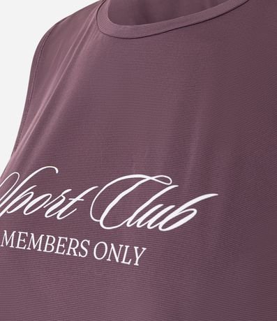 Musculosa Machão Cropped en Microfibra con Estampado Sport Club 5