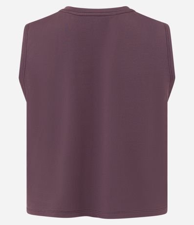 Musculosa Machão Cropped en Microfibra con Estampado Sport Club 6