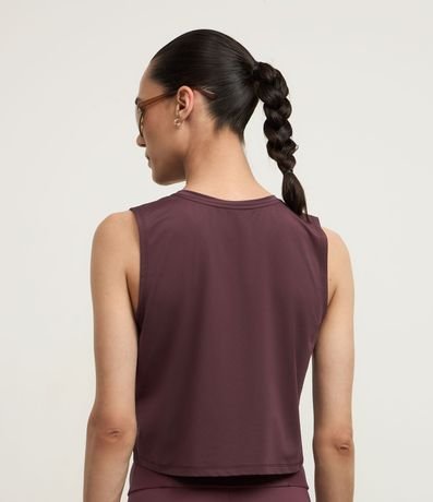 Musculosa Machão Cropped en Microfibra con Estampado Sport Club 3