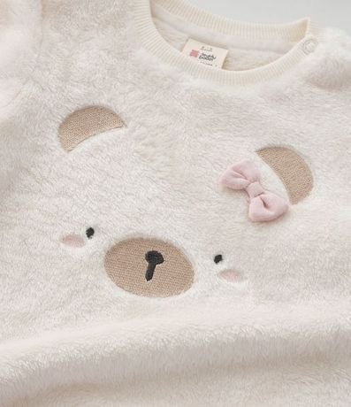Saco Infantil Fleece con Oso Bordado – Talle 0 a 18 Meses 7
