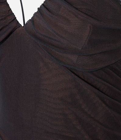 Vestido New Midi en Tule con Drapeado Lateral 5