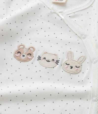 Mono Infantil en Suedine de Lunares y Bordado – Talle RN a 18 Meses 10