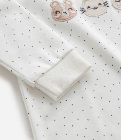 Mono Infantil en Suedine de Lunares y Bordado – Talle RN a 18 Meses 6