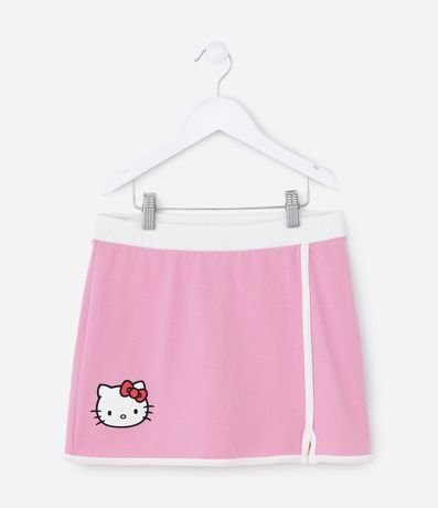 Short pollera Infantil en Algodón con Estampado Hello Kitty – Talle 5 a 14 años
