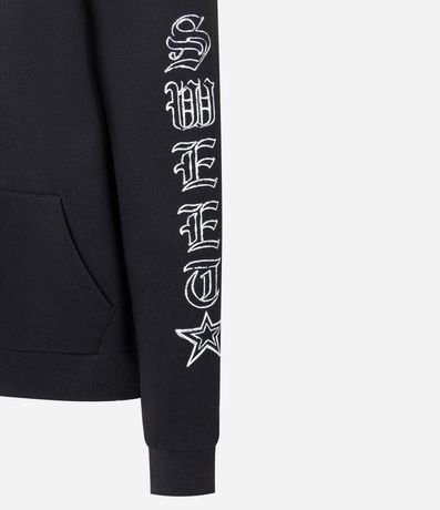 Saco Boxy en Algodón con Felpa y Estampa de Lettering 8