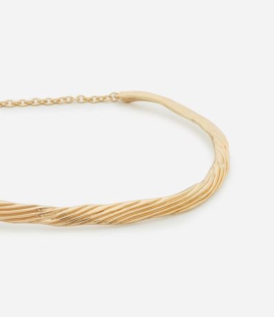 Gargantilla Metal Liso Efecto Martillado 2