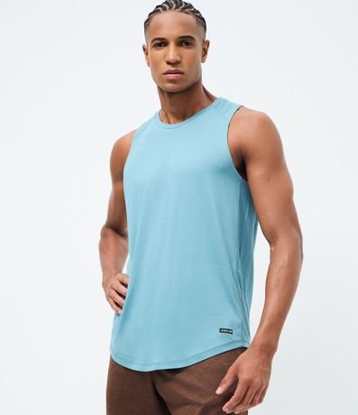 Musculosa Regular Deportiva con Etiqueta en el Bajo y Detalle Contrastante 3