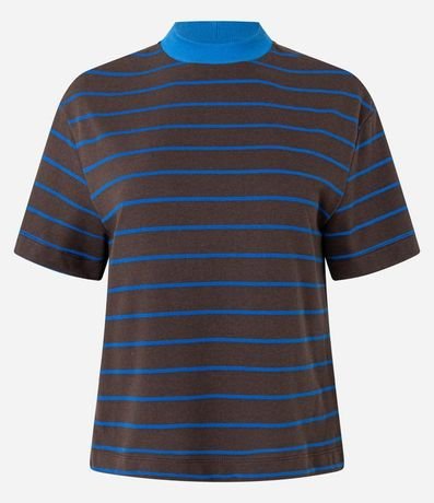 Remera Rayada en Malhão con Cuello Contrastante 5