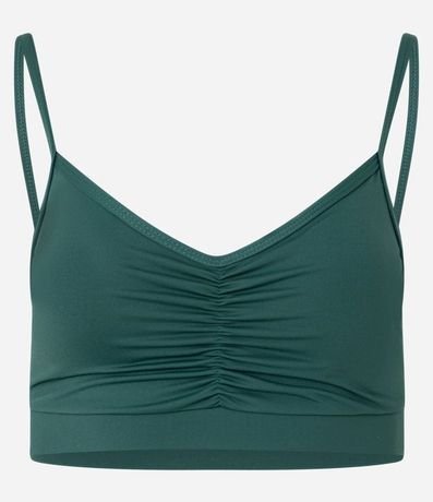 Top Deportivo en Microfibra Liviana con Fruncido Delantero