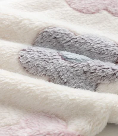 Mono Infantil en Fleece con Estampa de Flores - Talle RN a 18 Meses 4