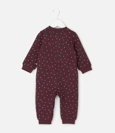 Mono Infantil en Capitoneada con Estampa de Lunares Corazones – Talle RN a 24 Meses 2