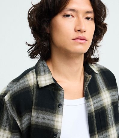 Camisa Manga Larga en Franela de Cuadros 4