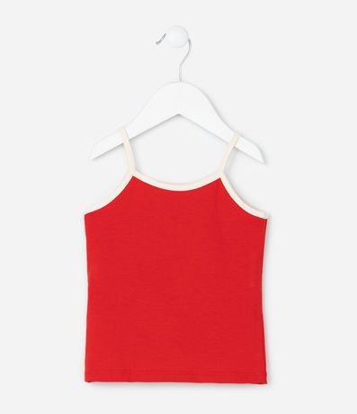 Musculosa Infantil en Cotton con Estampa de Corazón - Talle 1 a 6 años 2