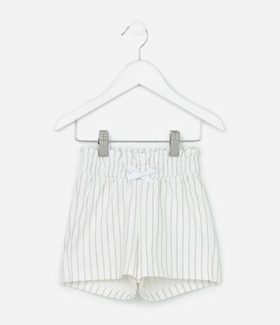 Short Infantil Clochard en Algodón con Estampa de Rayas - Talle 1 a 6 años