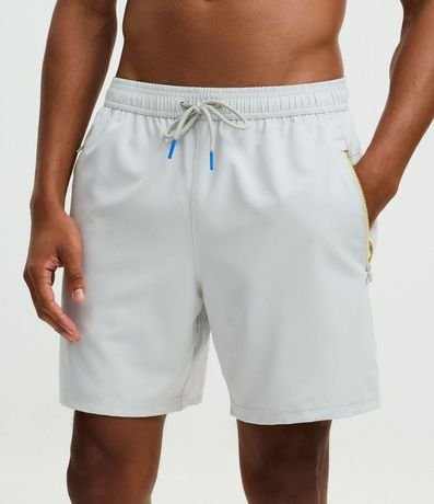 Bermuda Deportiva sin Estampado con Detalles de Colores 2