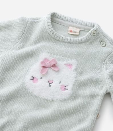 Sueter Infantil en Chenille con Jacquard de Gatito – Talle 0 a 18 Meses 6