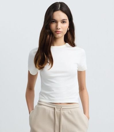 Blusa Cropped en Algodón Interlock 2
