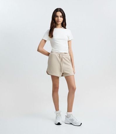 Blusa Cropped en Algodón Interlock 3