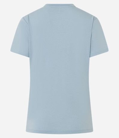 Blusa Alargada Básica en Algodón con Cuello Redondo y Manga Corta 2