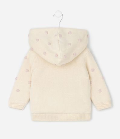 Campera Infantil en de Lunares con Capucha en Sherpa – Talle 0 a 18 Meses 3