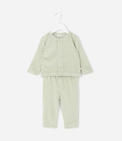 Conjunto Infantil con Botones y Pantalón – Talle 0 a 18 Meses