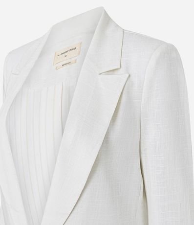 Blazer en Viscolino con Lapelas y Botón Único 7
