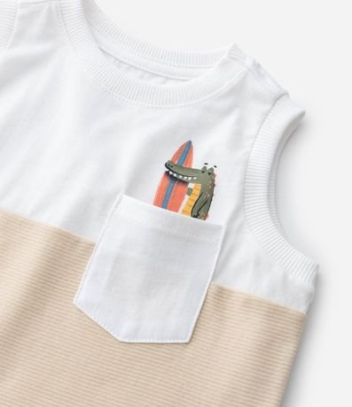 Musculosa Infantil con Bolsillo de Caimán Texturizada - Talle 1 a 6 años 4