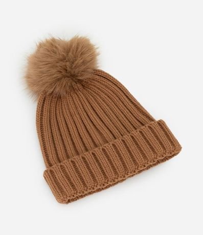 Gorro Básico en Punto con Pompón
