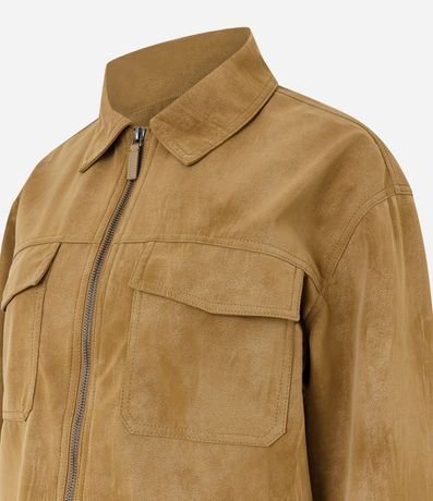 Campera Trucker Regular Harrington en Gamuza 2