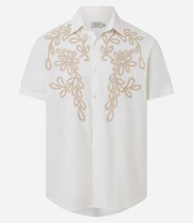 Camisa Comfort en Algodón con Bordado Floral 5