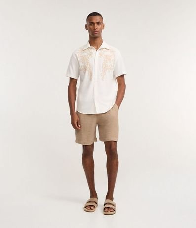 Camisa Comfort en Algodón con Bordado Floral 2