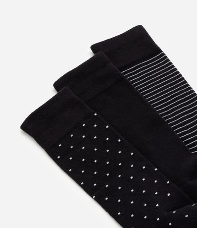 Kit 03 Media Caña Larga en Algodón con Estampa Variada 4