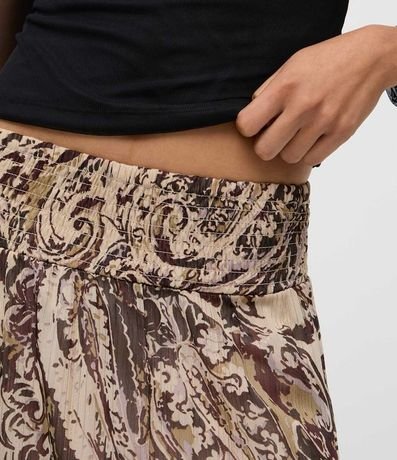 Falda Larga Evasé en Chiffon con Estampa Paisley 3