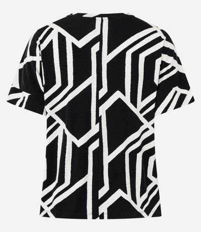 Blusa en Viscolycra con Cuello Redondo y Estampado Geométrico 6
