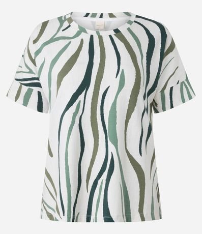 Blusa en Viscolycra con Estampado Abstracta Zebra 5