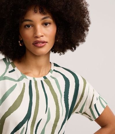 Blusa en Viscolycra con Estampado Abstracta Zebra