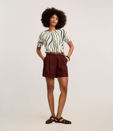 Blusa en Viscolycra con Estampado Abstracta Zebra 2