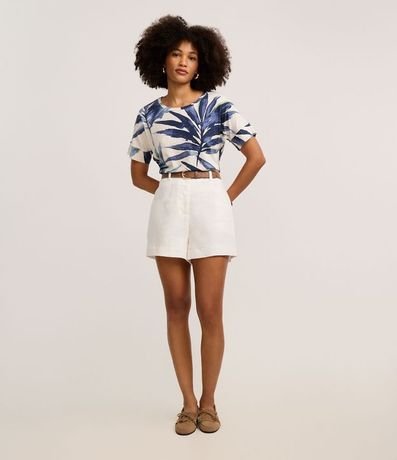 Blusa en Viscolycra con Estampa Follaje 2