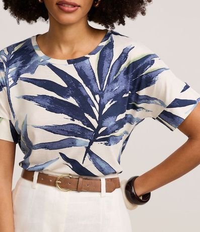 Blusa en Viscolycra con Estampa Follaje 4