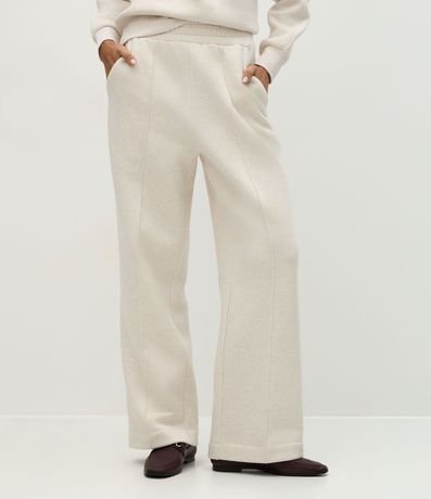 Pantalón Wide Legg en Algodón con Friso 3