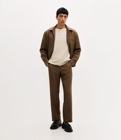 Pantalón Recto en Poliéster Sastre