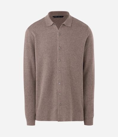 Camisa Masculina en Denim de Algodón con Textura 5