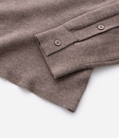 Camisa Masculina en Denim de Algodón con Textura 8
