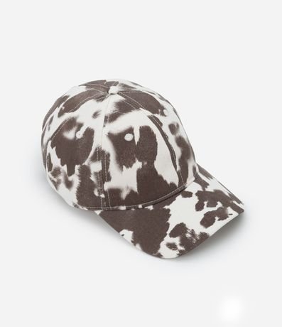 Gorra Dad Hat en Sarga Estampada Animal Print Vaca 3