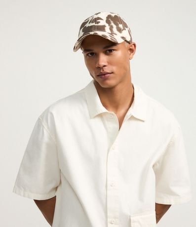 Gorra Dad Hat en Sarga Estampada Animal Print Vaca 2