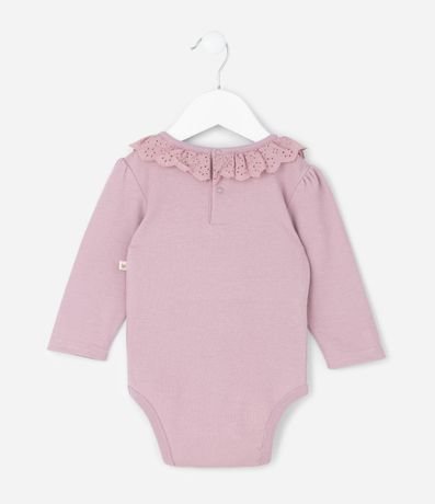 Body Infantil con Volado Broderie – Talle 0 a 18 Meses 2