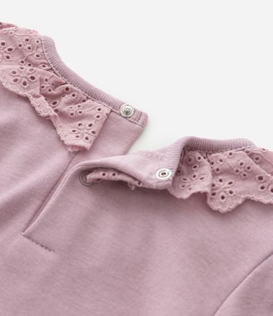 Body Infantil con Volado Broderie – Talle 0 a 18 Meses 4