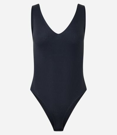 Body Musculosa en Poliamida con Escote en V 3