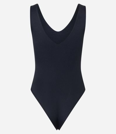 Body Musculosa en Poliamida con Escote en V 5