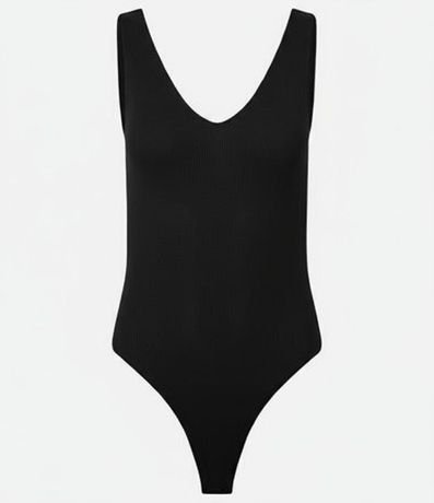 Body Musculosa en Poliamida con Escote en V 2